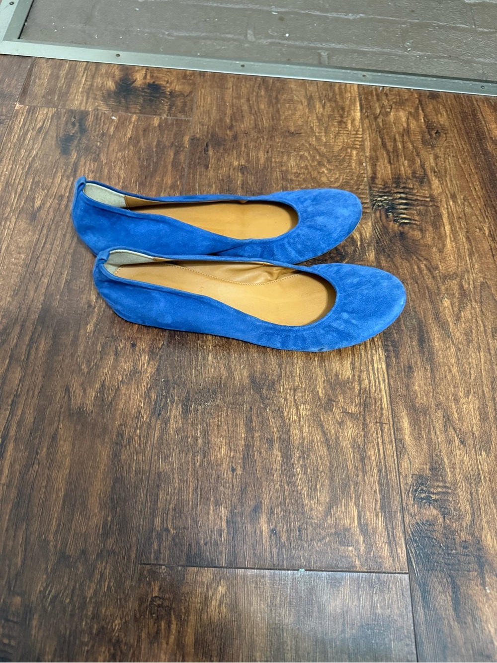 J. Crew Royal Blue Suede Ballet Flats